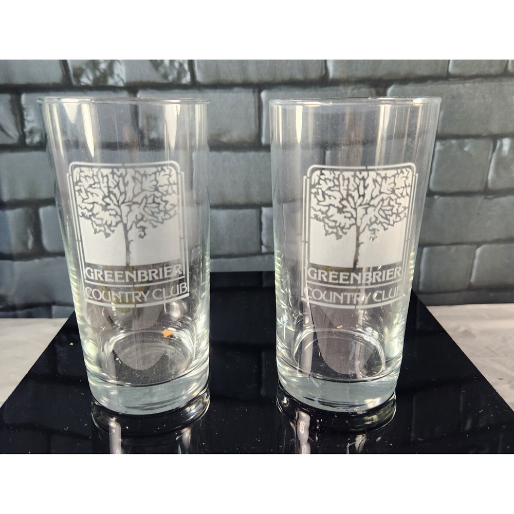 Vintage Greenbrier Country Club Tumbler‎ Glasses